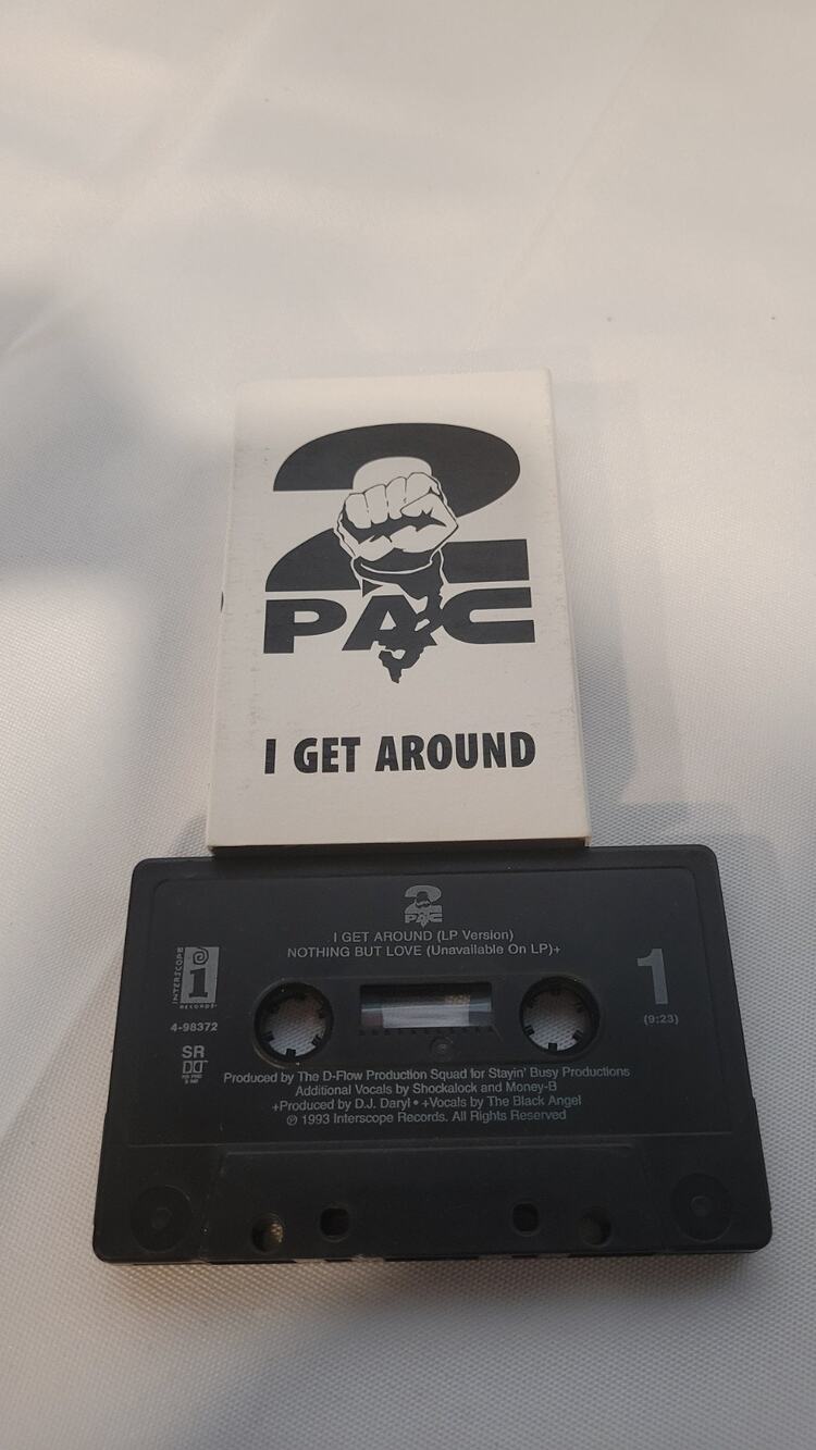 I Get Around [Vinyl Single] [Single] by 2Pac (Cassette, May-1993, Interscope...